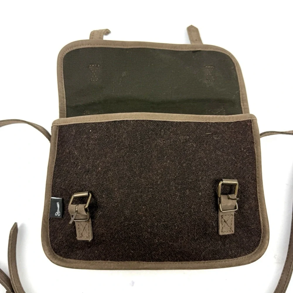 Walker Slater Harris Tweed Small Satchel Brown Wool Shoulder Bag Brand New